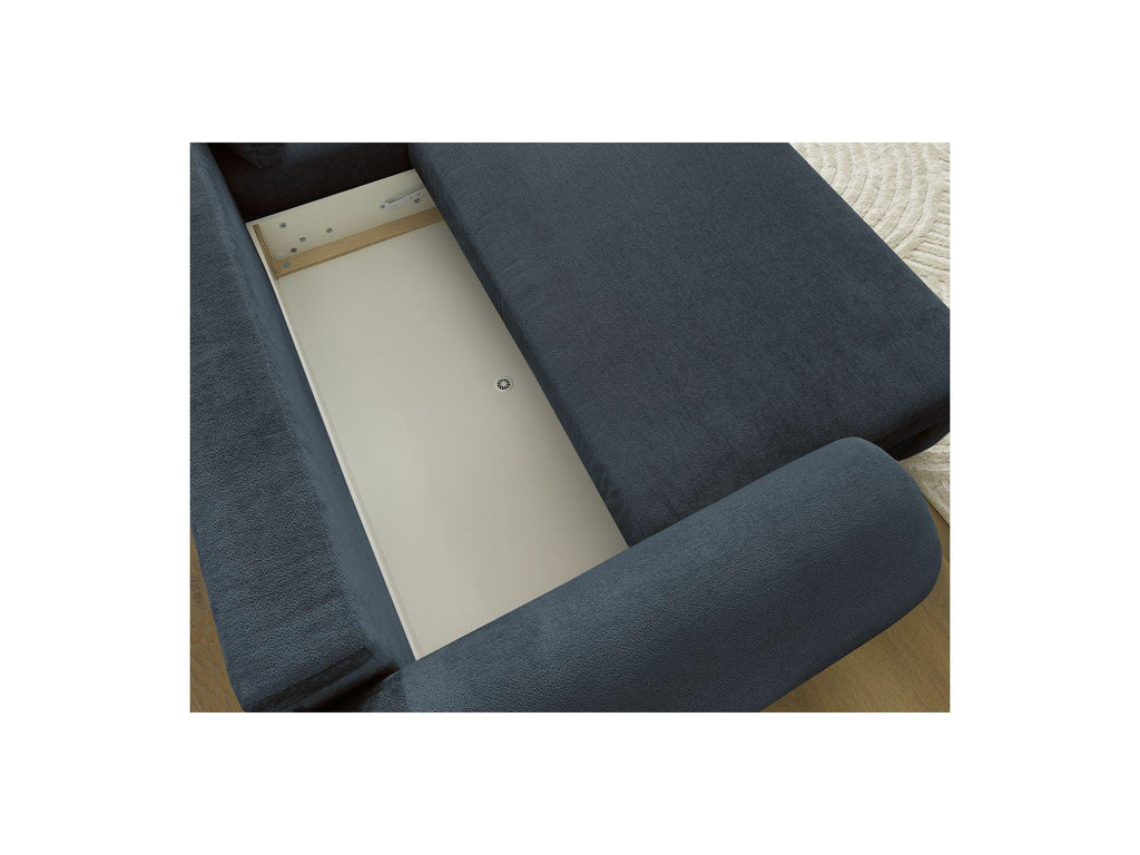 Convertible Corner Sofa with Storage Lucien - Smooth Fabric - Right-Hand Corner