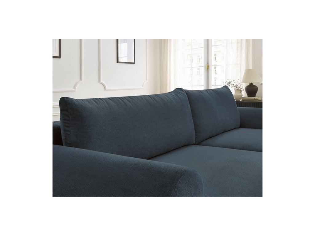 Convertible Corner Sofa with Storage Lucien - Smooth Fabric - Right-Hand Corner