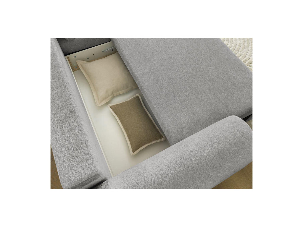 Convertible Corner Sofa with Storage Lucien - Smooth Fabric - Right-Hand Corner