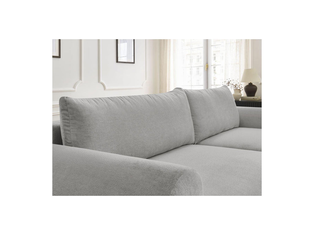Convertible Corner Sofa with Storage Lucien - Smooth Fabric - Right-Hand Corner