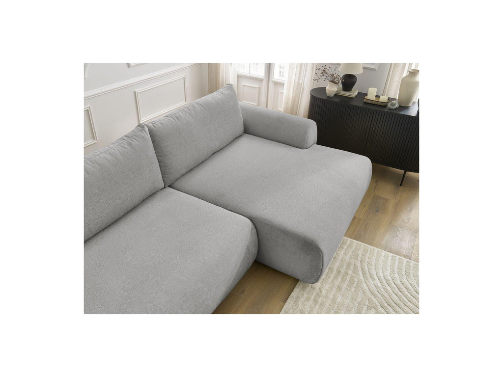 Convertible Corner Sofa with Storage Lucien - Smooth Fabric - Right-Hand Corner