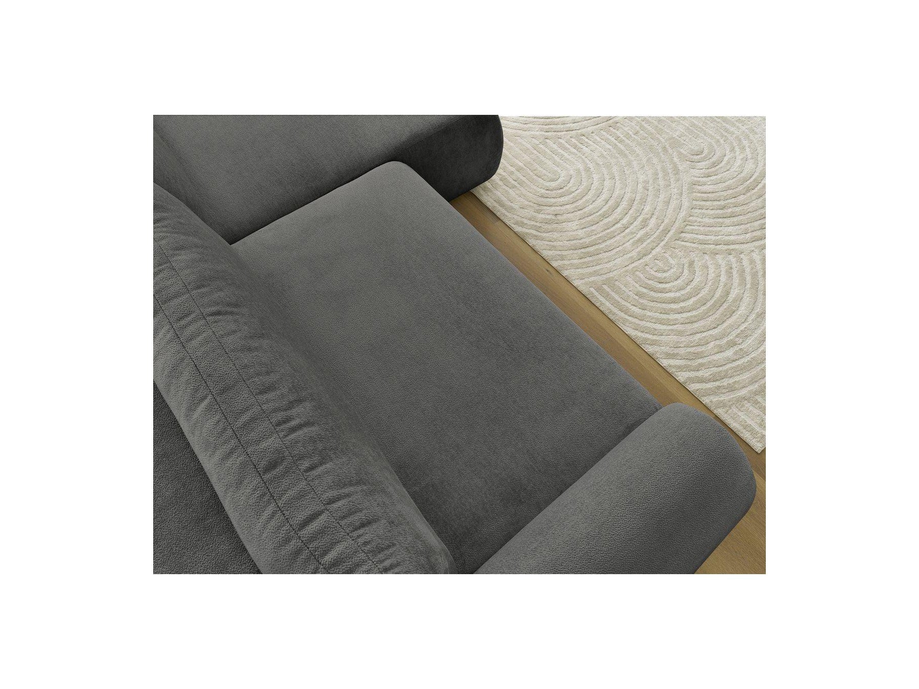Convertible Corner Sofa with Storage Lucien - Smooth Fabric - Right-Hand Corner