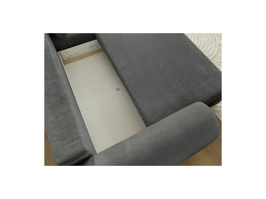 Convertible Corner Sofa with Storage Lucien - Smooth Fabric - Right-Hand Corner