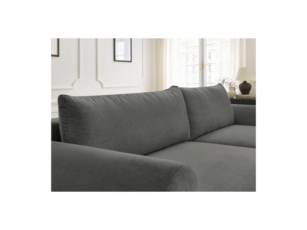 Convertible Corner Sofa with Storage Lucien - Smooth Fabric - Right-Hand Corner