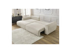 Corner Sofa Bed with Storage Lucien - Smooth Fabric - Left-Hand Corner