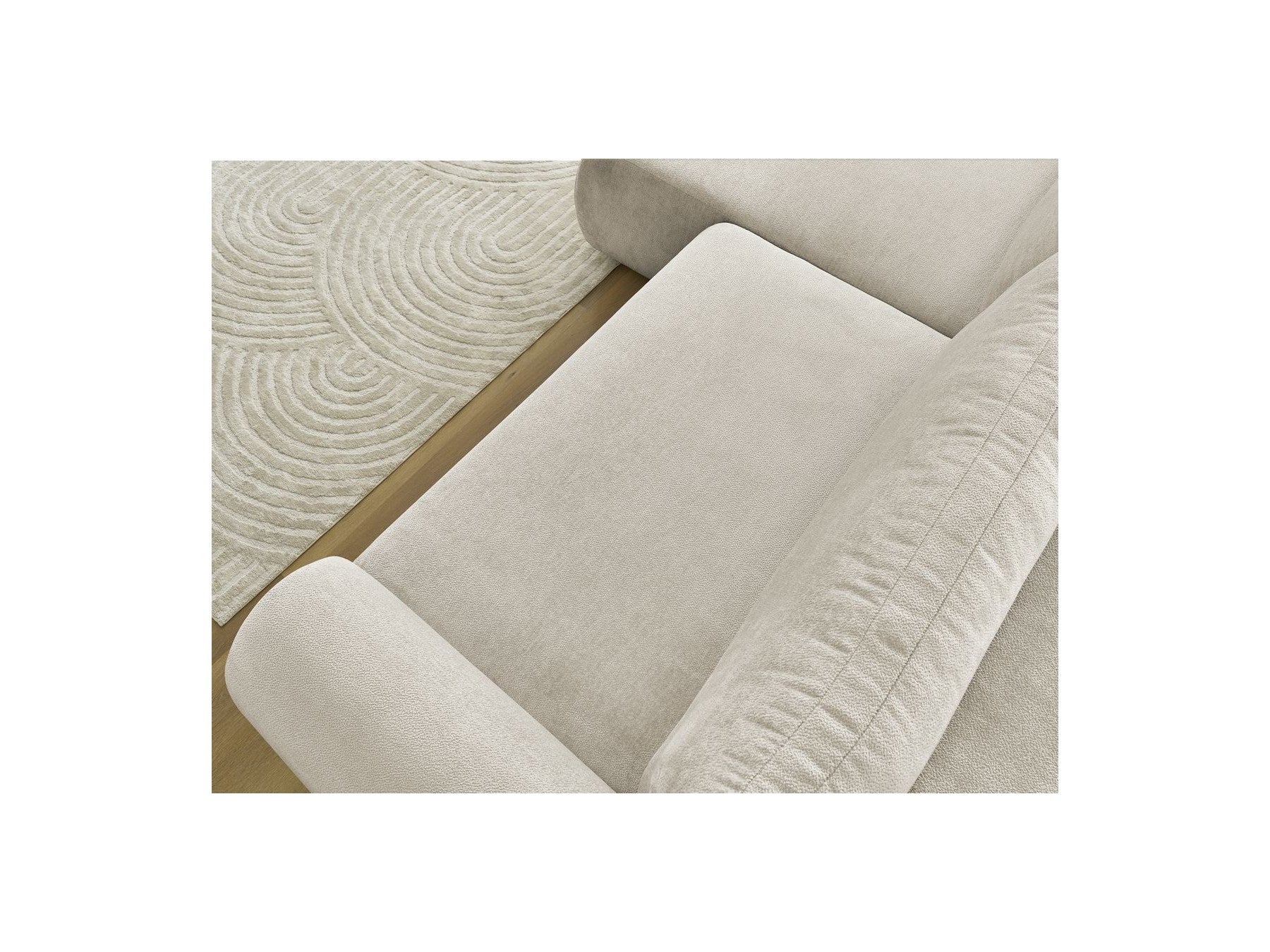 Corner Sofa Bed with Storage Lucien - Smooth Fabric - Left-Hand Corner