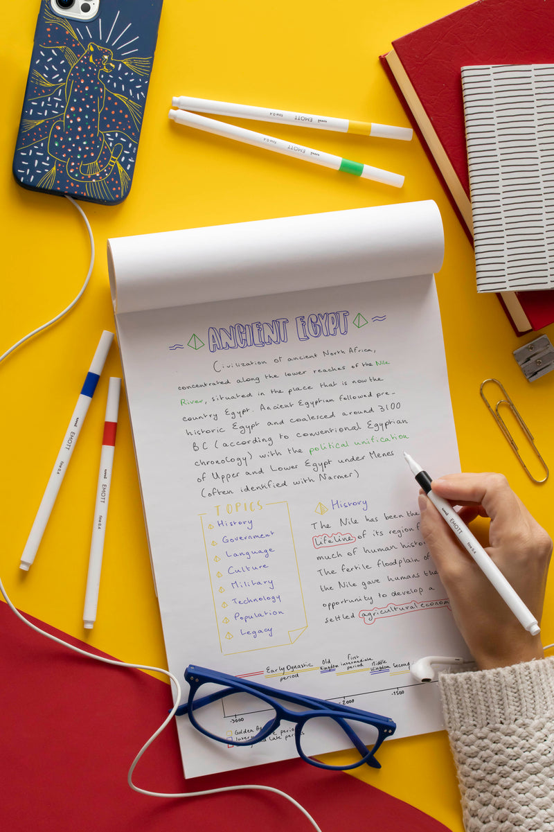 5 Feutres - Couleurs Vives - Emott By Uni-Ball