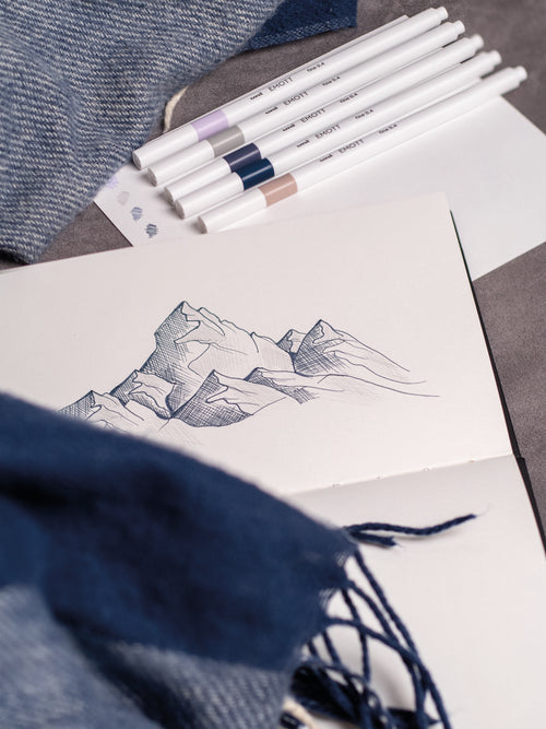 5 Feutres - Winter Parade - Emott By Uni-Ball