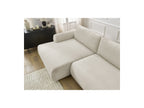 Corner Sofa Bed with Storage Lucien - Smooth Fabric - Left-Hand Corner