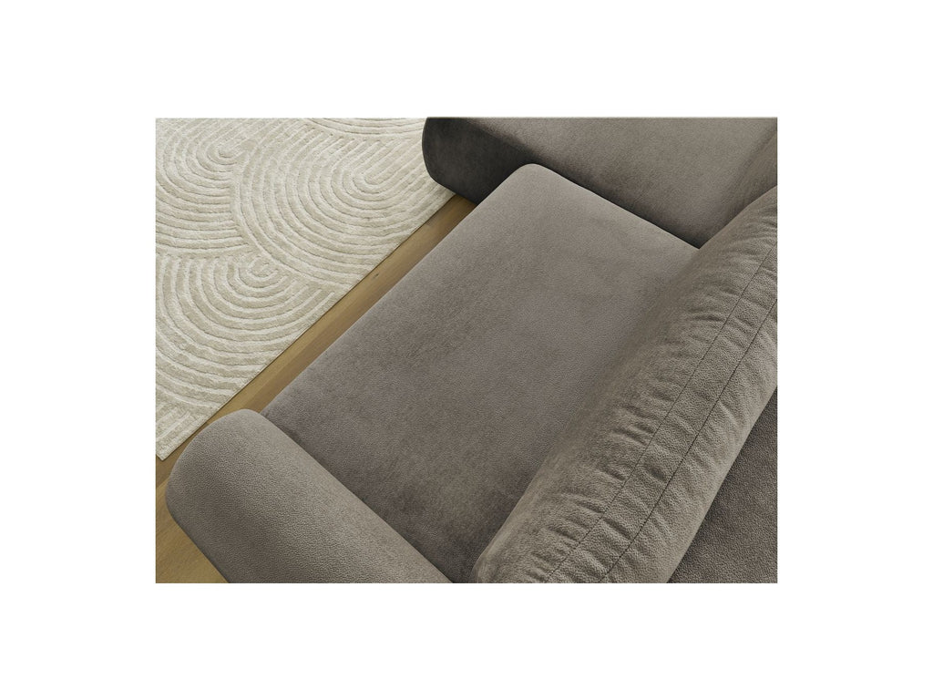 Corner Sofa Bed with Storage Lucien - Smooth Fabric - Left-Hand Corner