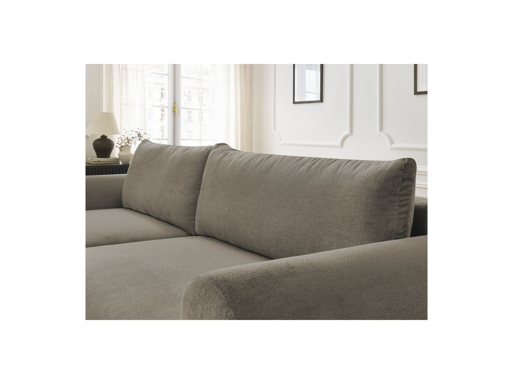 Corner Sofa Bed with Storage Lucien - Smooth Fabric - Left-Hand Corner