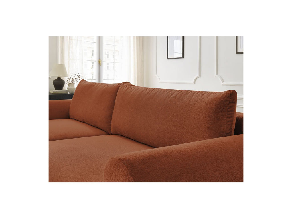 Corner Sofa Bed with Storage Lucien - Smooth Fabric - Left-Hand Corner