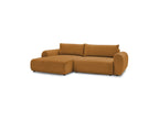Corner Sofa Bed with Storage Lucien - Smooth Fabric - Left-Hand Corner