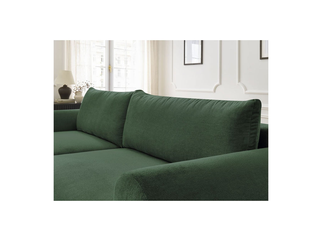 Corner Sofa Bed with Storage Lucien - Smooth Fabric - Left-Hand Corner