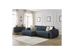 Corner Sofa Bed with Storage Lucien - Smooth Fabric - Left-Hand Corner
