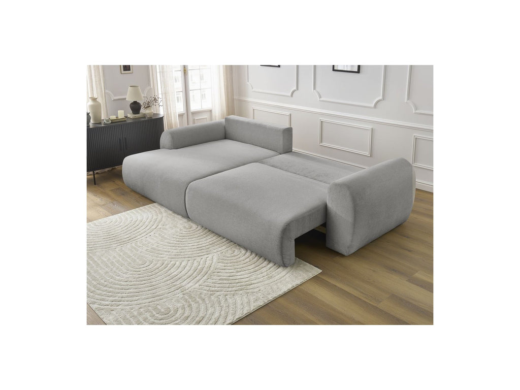 Corner Sofa Bed with Storage Lucien - Smooth Fabric - Left-Hand Corner