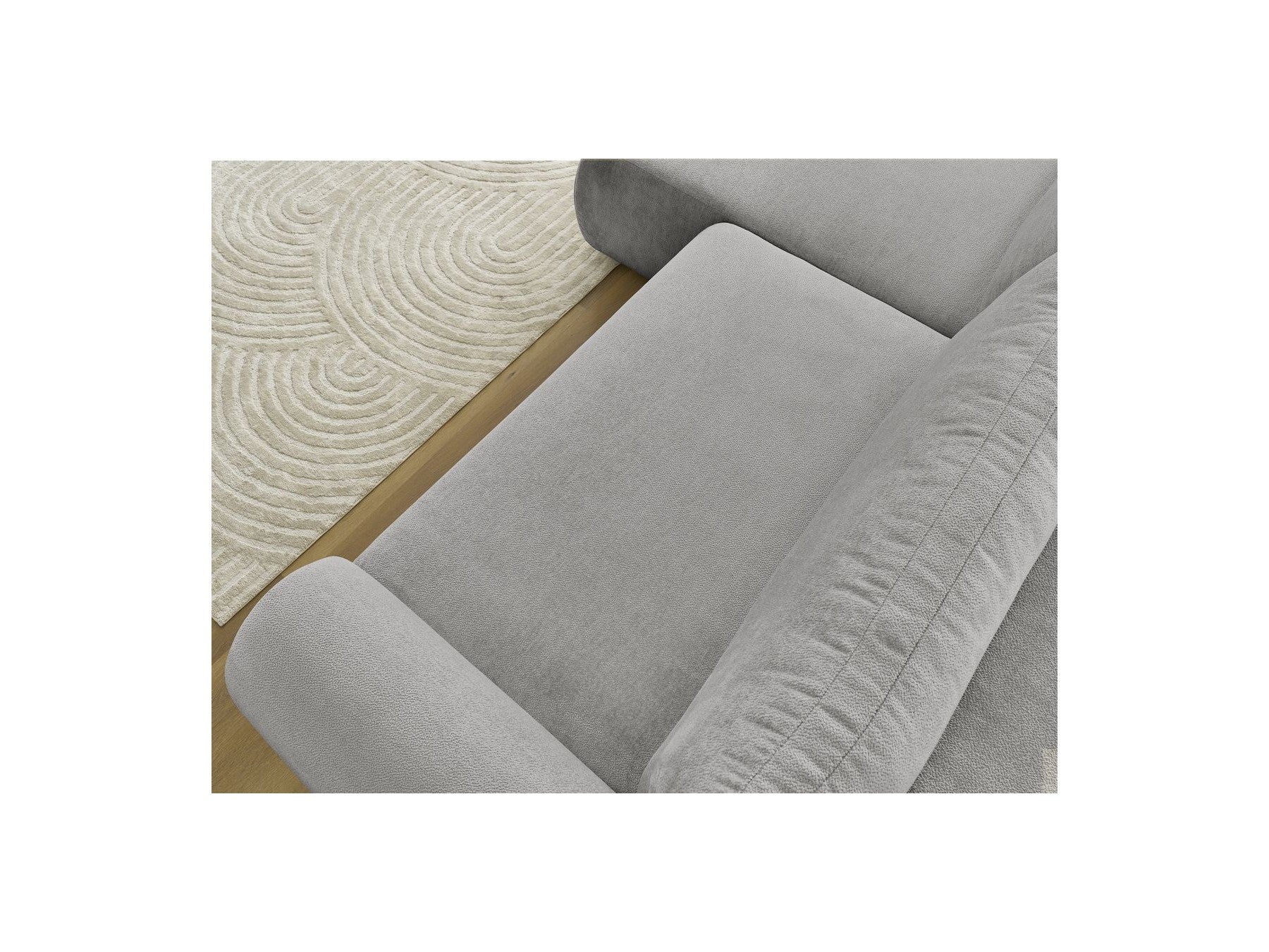 Corner Sofa Bed with Storage Lucien - Smooth Fabric - Left-Hand Corner