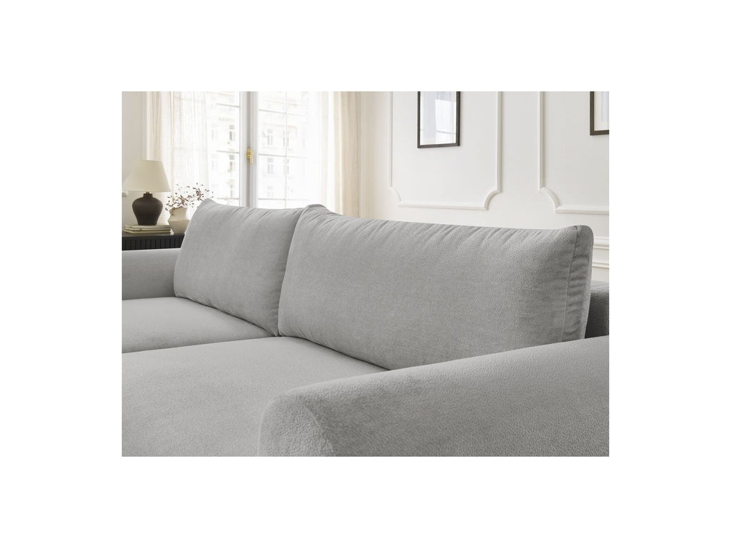 Corner Sofa Bed with Storage Lucien - Smooth Fabric - Left-Hand Corner