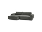 Corner Sofa Bed with Storage Lucien - Smooth Fabric - Left-Hand Corner