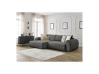 Corner Sofa Bed with Storage Lucien - Smooth Fabric - Left-Hand Corner