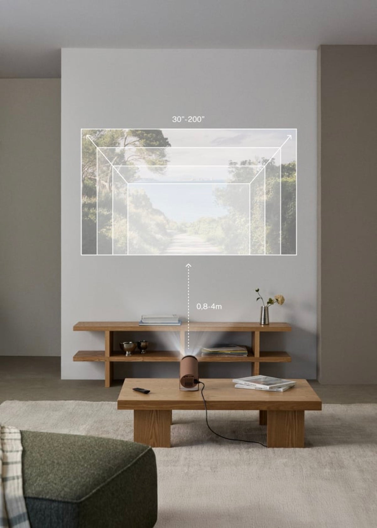 Projector Studio Compact - Proyector Smart Hd Con Wifi, Bluetooth Y Rotación 180º - Moca