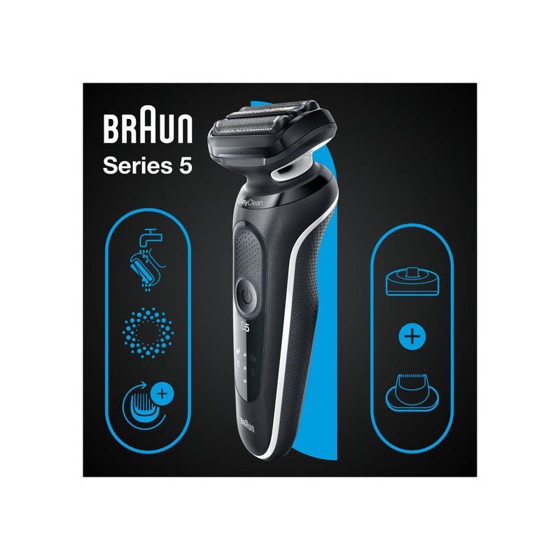 Series 5 Electric Razor 51-W4200Cs - With Precision Trimmer & Recharge Base - Blanc