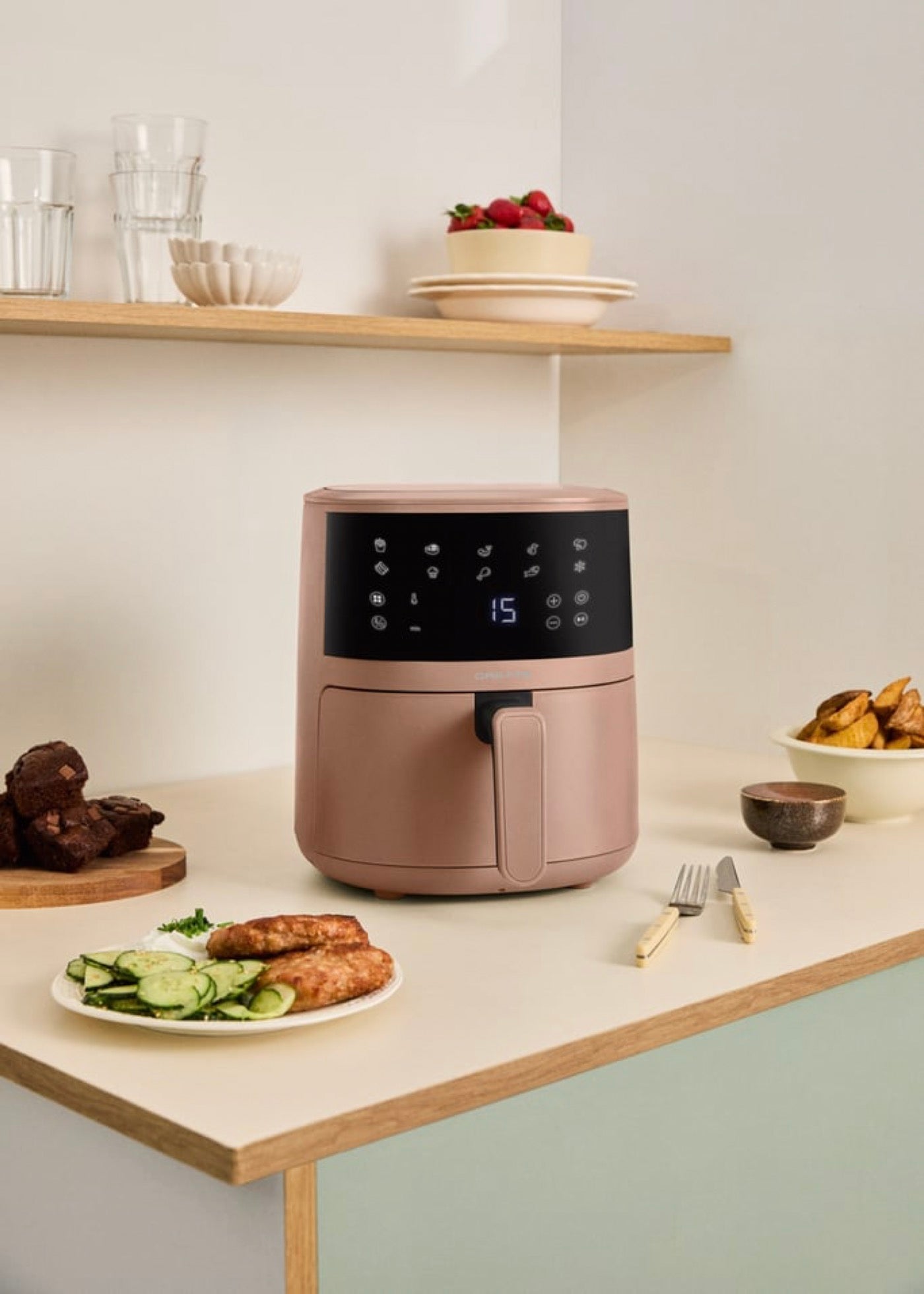 Air Fryer Easy - Freidora de Aire - 4,5L - Moca