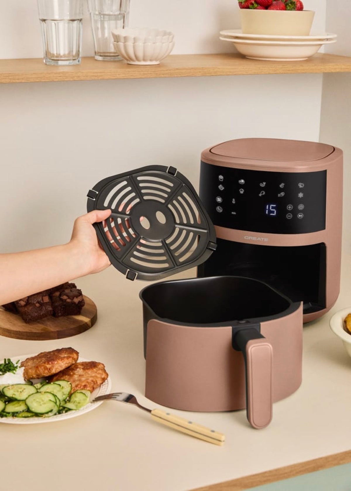 Air Fryer Easy - Freidora de Aire - 4,5L - Moca