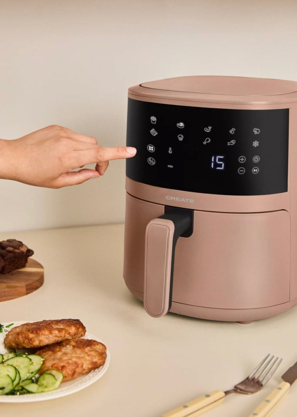 Air Fryer Easy - Freidora de Aire - 4,5L - Moca