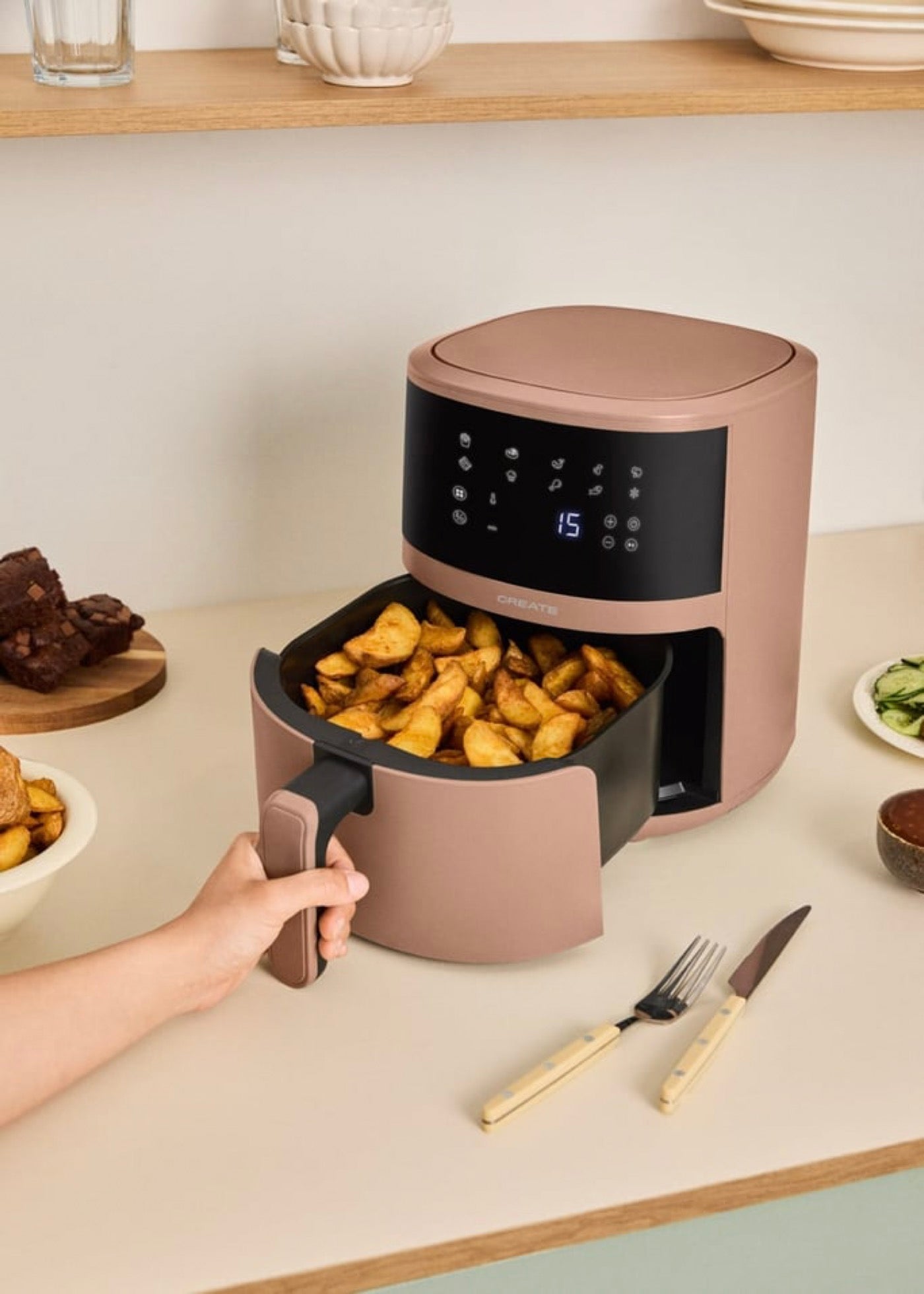 Air Fryer Easy - Freidora de Aire - 4,5L - Moca