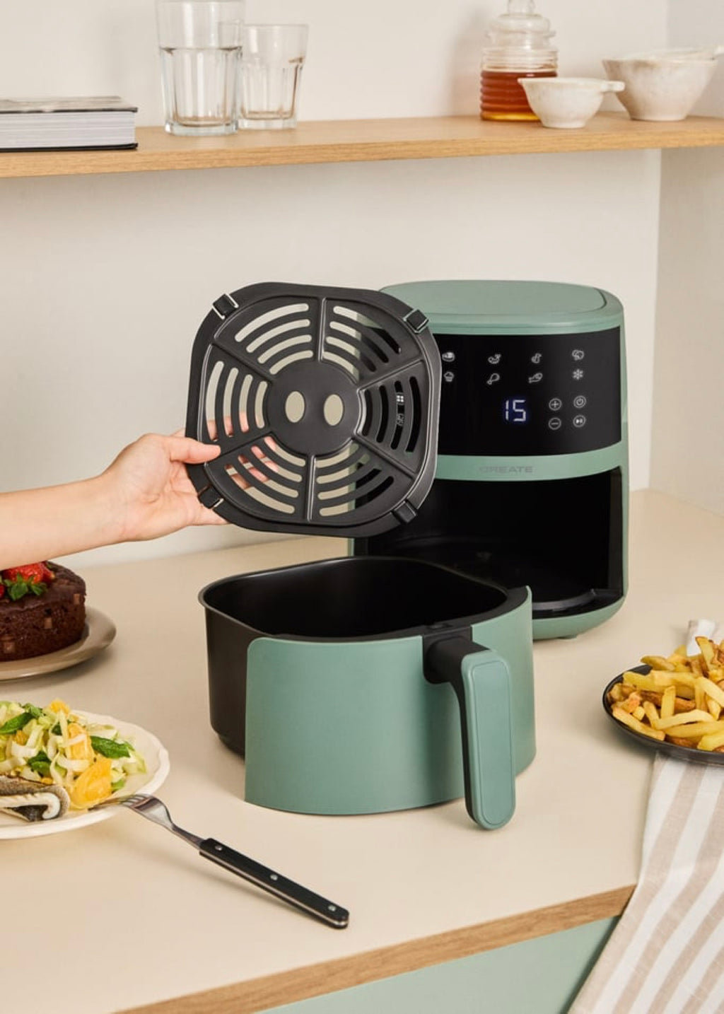 Air Fryer Easy - Friteuse À Air - 4,5L - Sauge