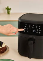 Dual Heat Air Fryer - Dual Heating Element Air Fryer - 6.5L - Black