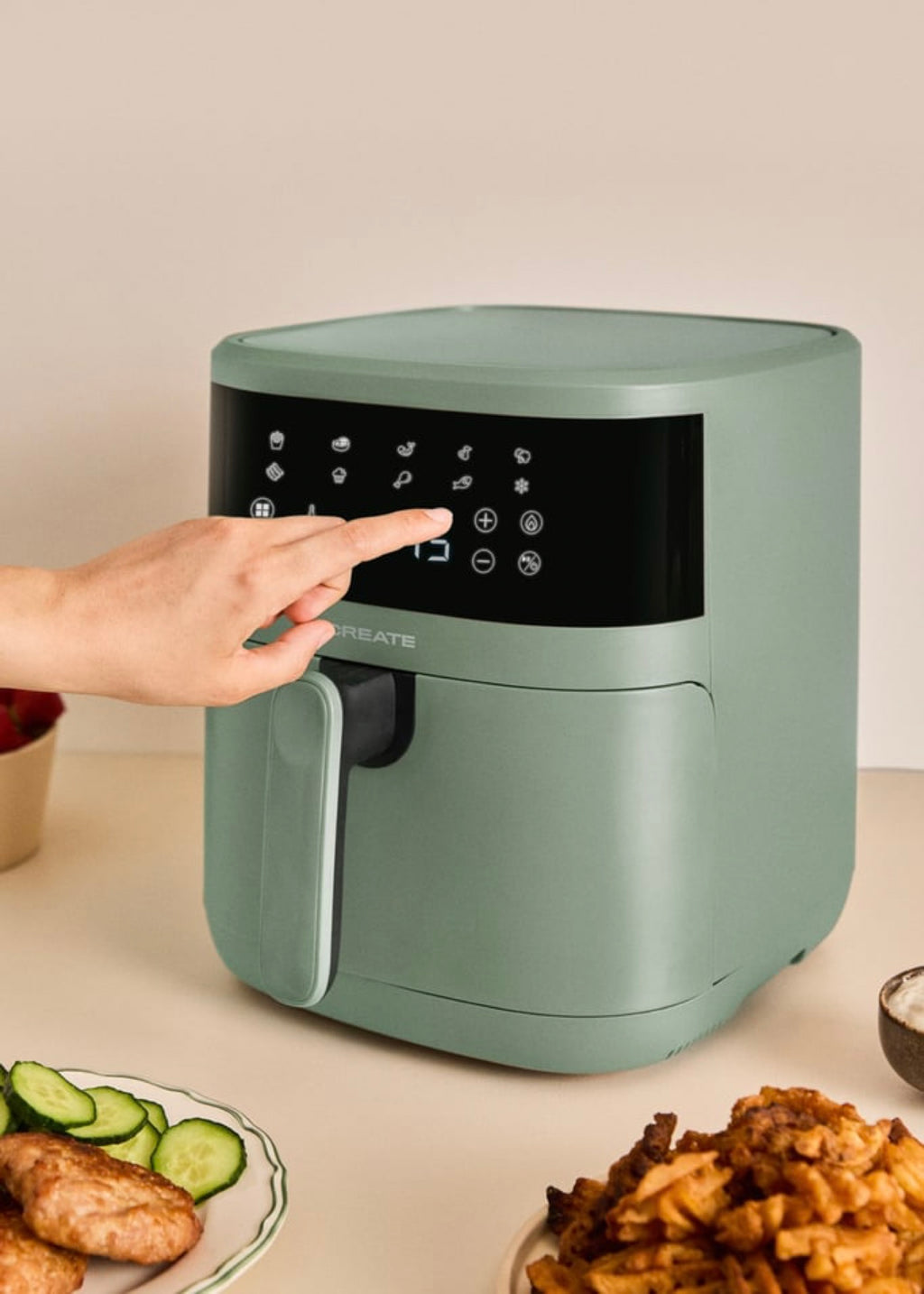 Air Fryer Dual Heat - Dual-Heating-Element Air Fryer - 6.5L - Sage