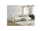 L-Shaped Corner Sofa Bed with Storage - Lucien - Smooth Fabric - Right-Hand Corner