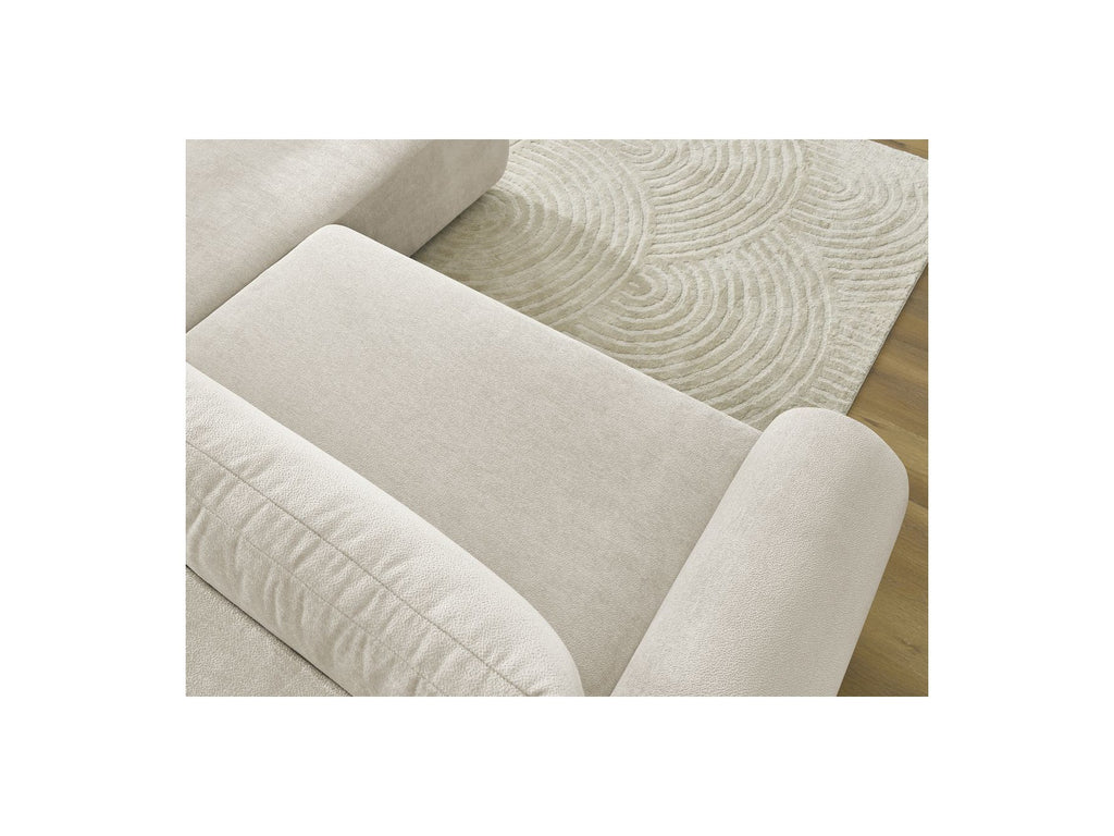 L-Shaped Corner Sofa Bed with Storage - Lucien - Smooth Fabric - Right-Hand Corner