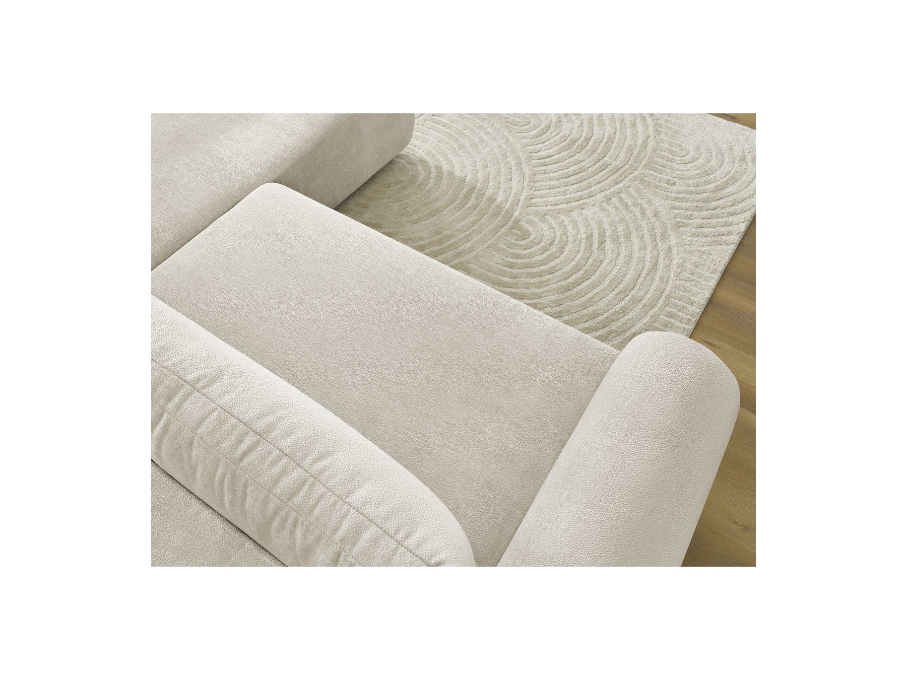 L-Shaped Corner Sofa Bed with Storage - Lucien - Smooth Fabric - Right-Hand Corner