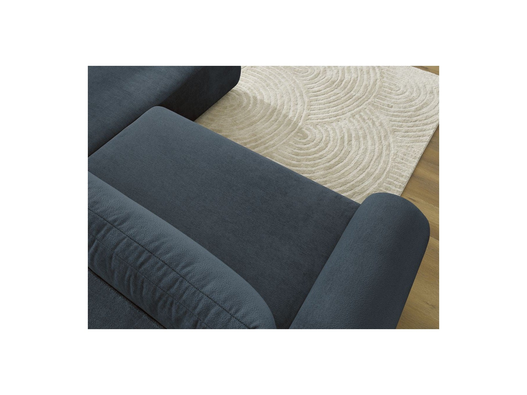 L-Shaped Corner Sofa Bed with Storage - Lucien - Smooth Fabric - Right-Hand Corner