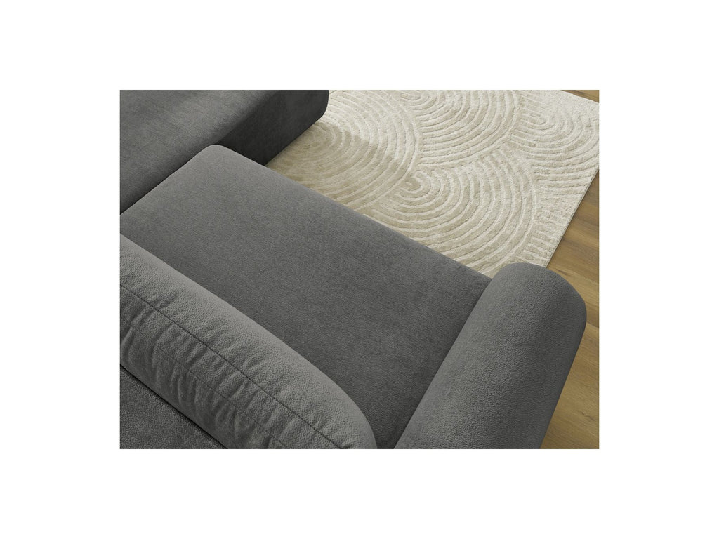 L-Shaped Corner Sofa Bed with Storage - Lucien - Smooth Fabric - Right-Hand Corner