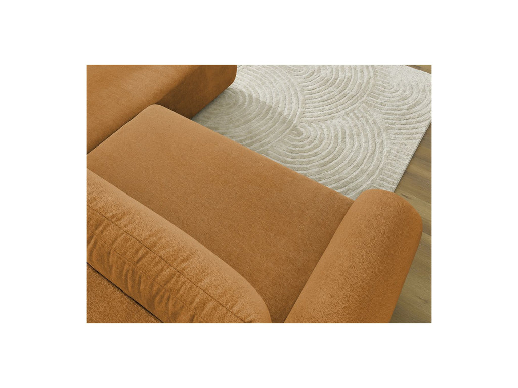 L-Shaped Corner Sofa Bed with Storage - Lucien - Smooth Fabric - Right-Hand Corner
