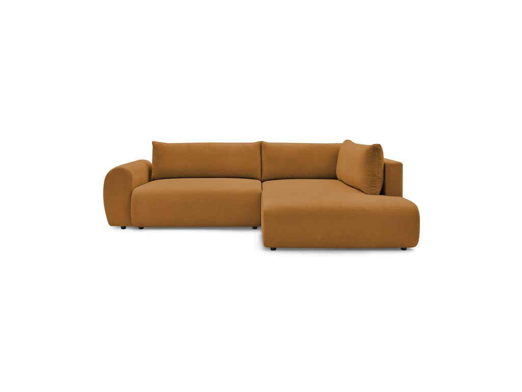 L-Shaped Corner Sofa Bed with Storage - Lucien - Smooth Fabric - Right-Hand Corner