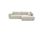 L-Shaped Corner Sofa Bed with Storage - Lucien - Smooth Fabric - Right-Hand Corner