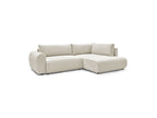 L-Shaped Corner Sofa Bed with Storage - Lucien - Smooth Fabric - Right-Hand Corner