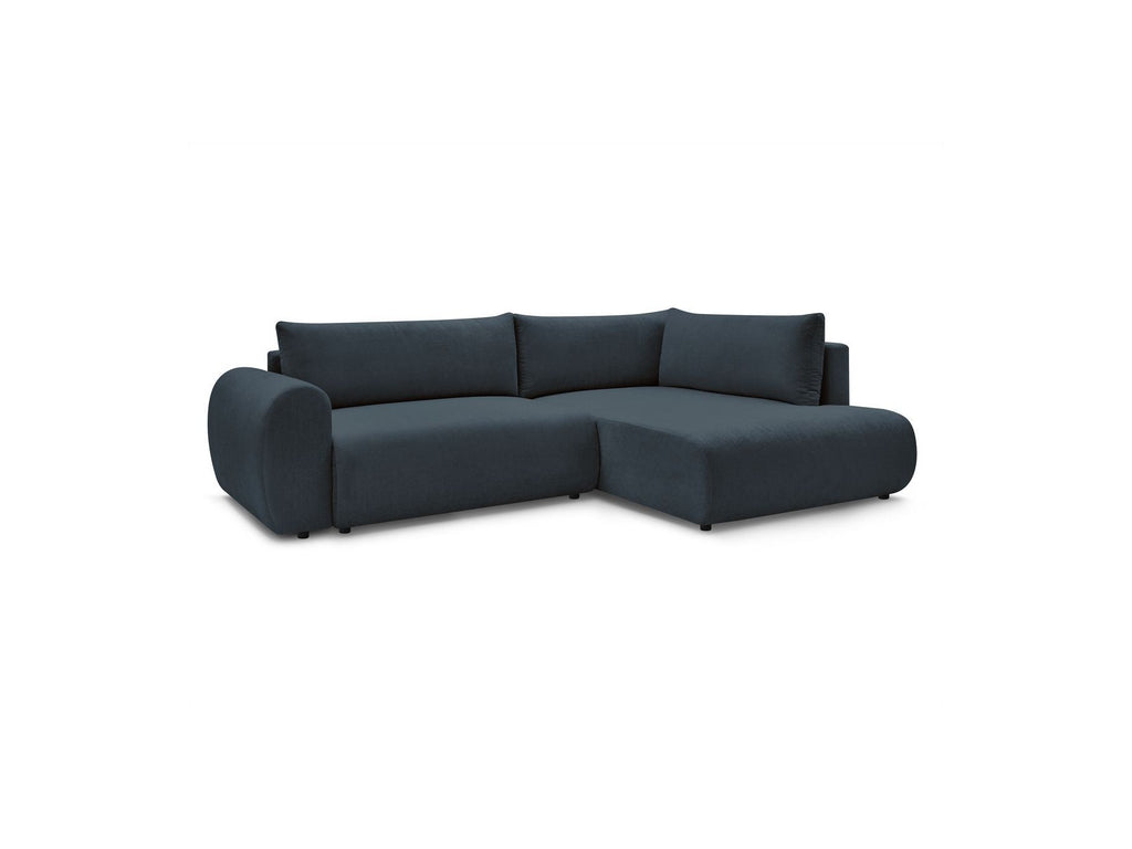 L-Shaped Corner Sofa Bed with Storage - Lucien - Smooth Fabric - Right-Hand Corner