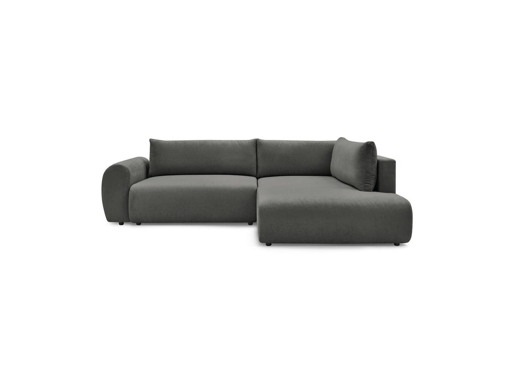 L-Shaped Corner Sofa Bed with Storage - Lucien - Smooth Fabric - Right-Hand Corner