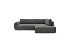 L-Shaped Corner Sofa Bed with Storage - Lucien - Smooth Fabric - Right-Hand Corner