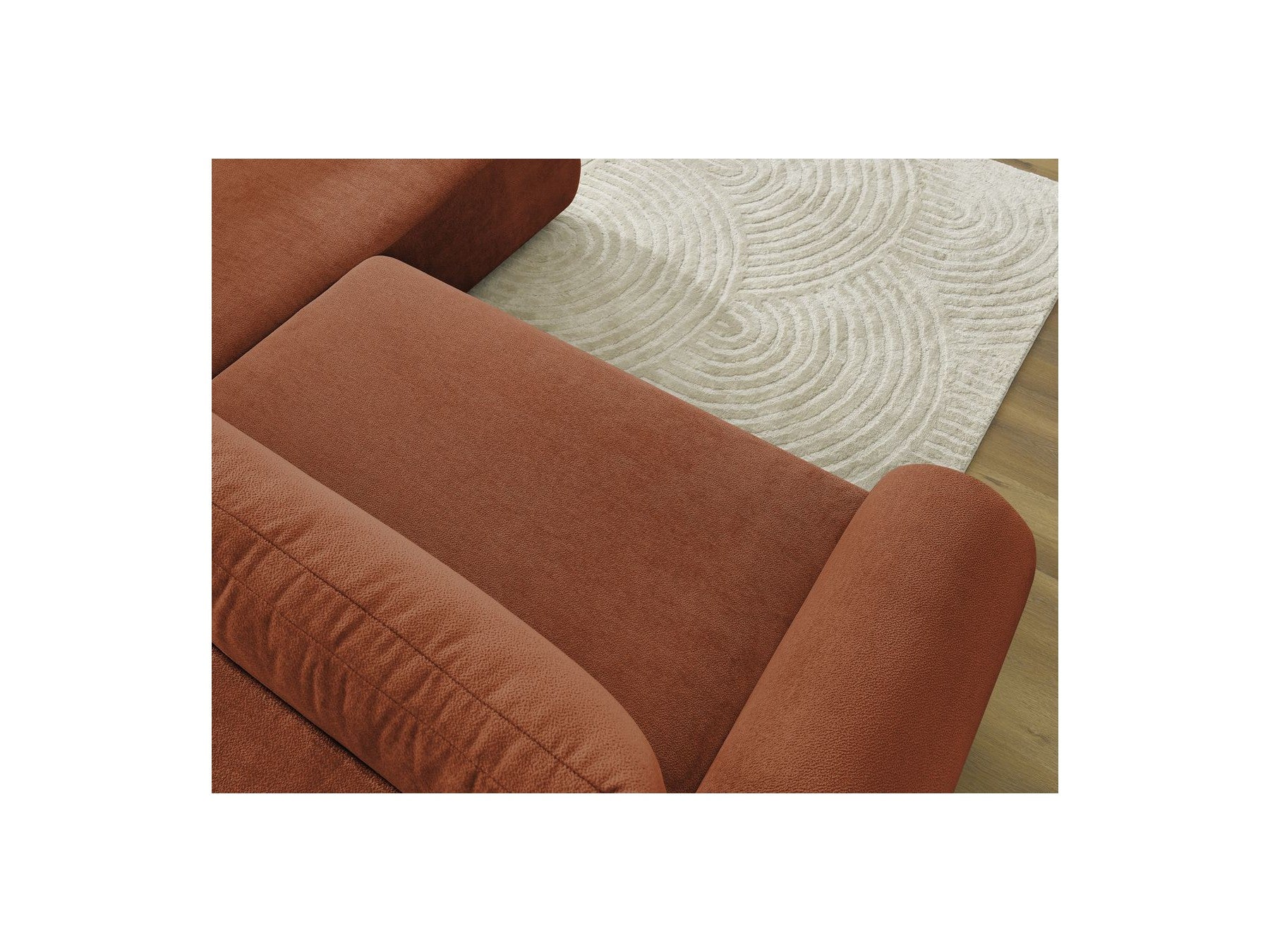 L-Shaped Corner Sofa Bed with Storage - Lucien - Smooth Fabric - Right-Hand Corner