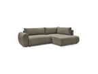 L-Shaped Corner Sofa Bed with Storage - Lucien - Smooth Fabric - Right-Hand Corner