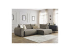 L-Shaped Corner Sofa Bed with Storage - Lucien - Smooth Fabric - Right-Hand Corner