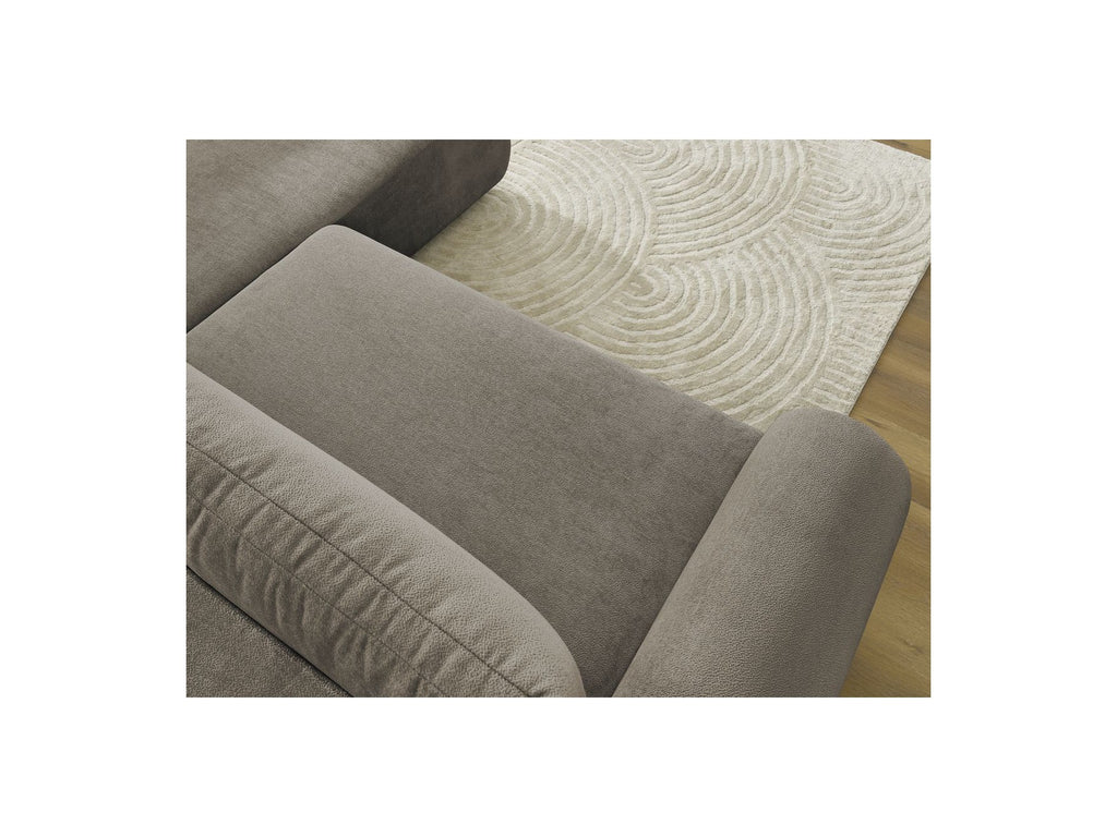 L-Shaped Corner Sofa Bed with Storage - Lucien - Smooth Fabric - Right-Hand Corner