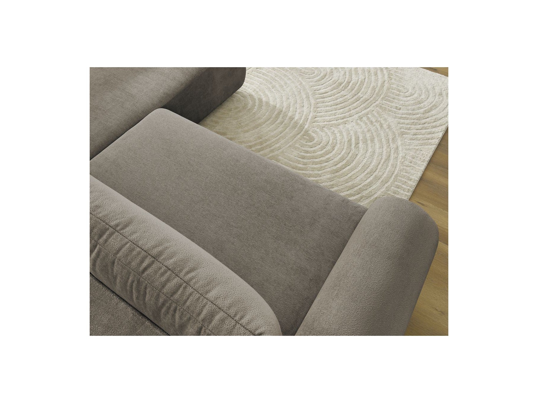 L-Shaped Corner Sofa Bed with Storage - Lucien - Smooth Fabric - Right-Hand Corner